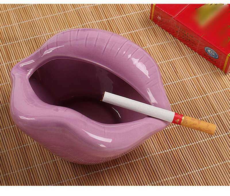 Sexy Lip Shape Ashtray for an Elegant Smoking Experience Home & Garden