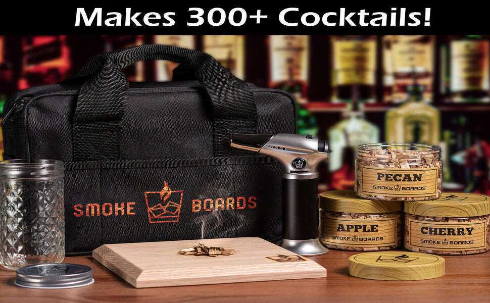 Cocktail Smoker Kit with Torch for Smoking Bourbon Whiskey cocktails Drinkware