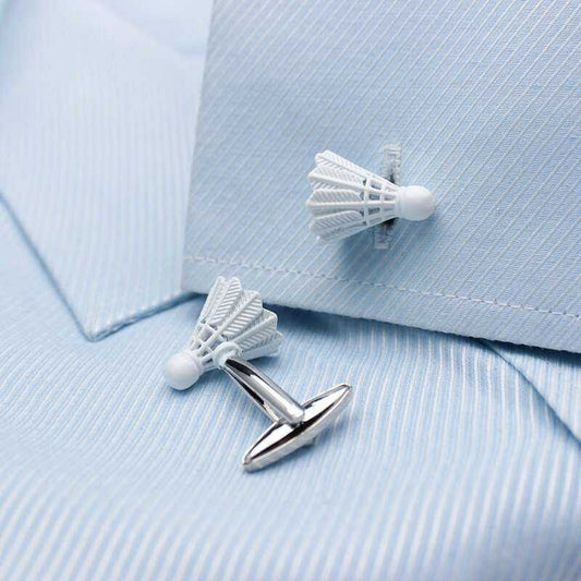 Shuttlecock Cufflinks - Unique Badminton-Inspired Accessories Cufflinks