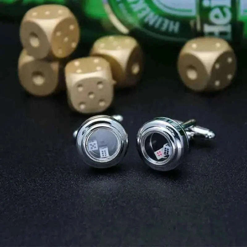 Dice Cup Cufflinks - Unique Accessory for Gamblers Cufflinks