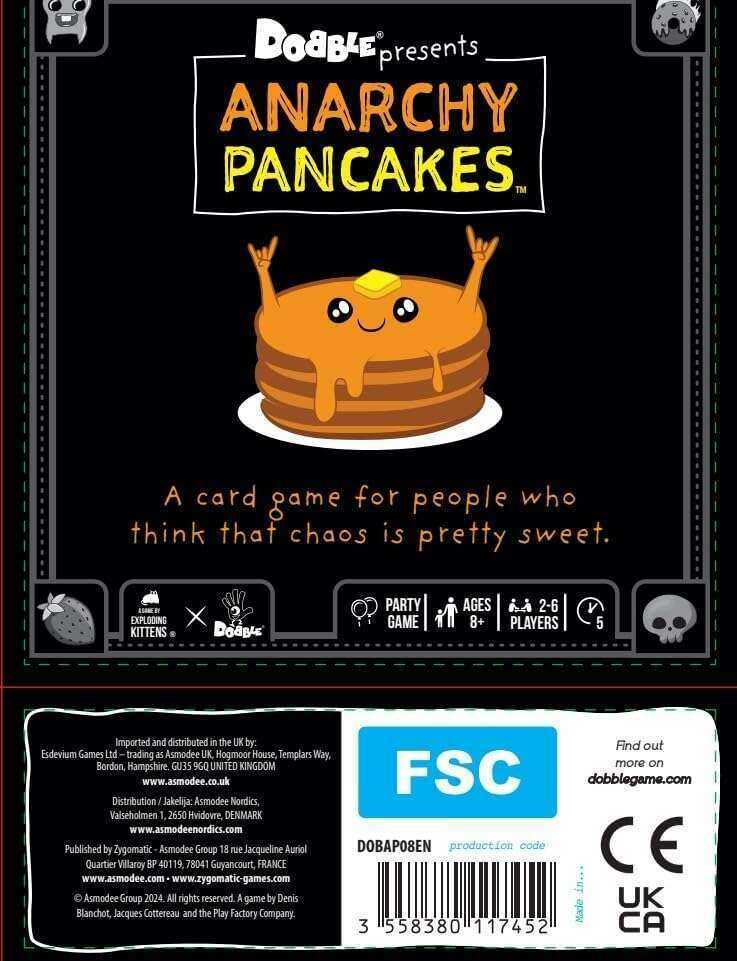 Dobble Anarchy Pancakes Game – Fun Family Card Game for All Ages