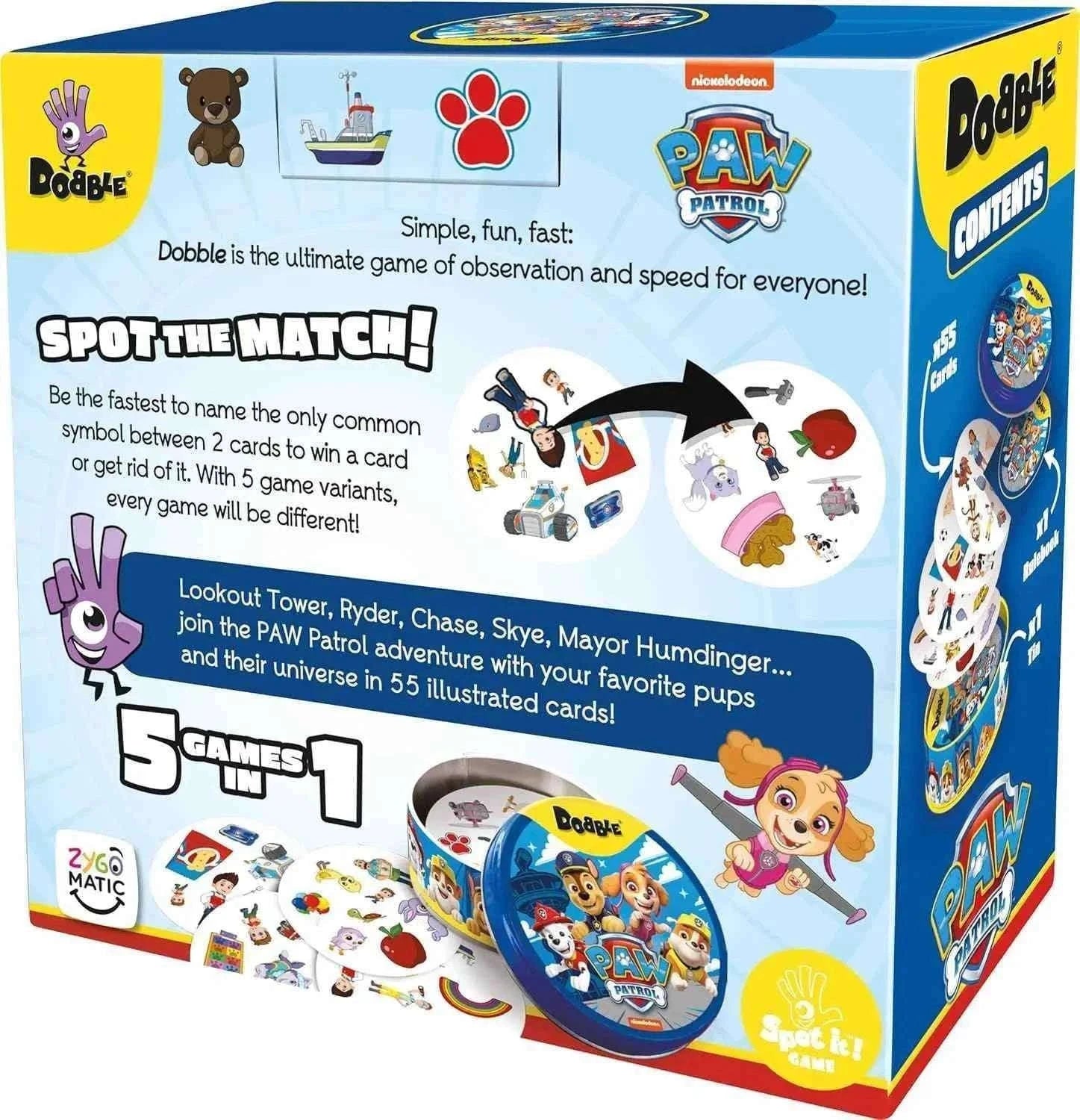 Dobble Paw Patrol Game for Fun Family Play