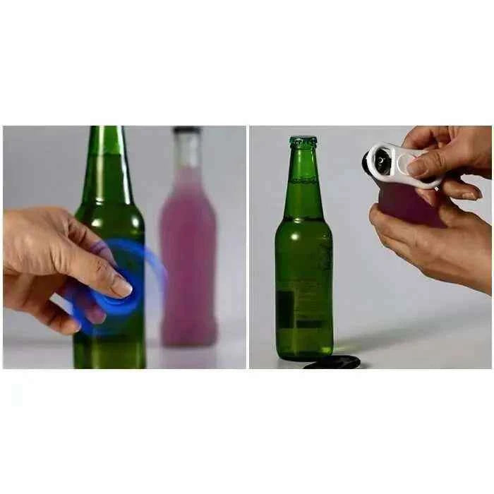 Dual-bar Fidget Spinner and Bottle Opener for Fun and Functionality Drinkware