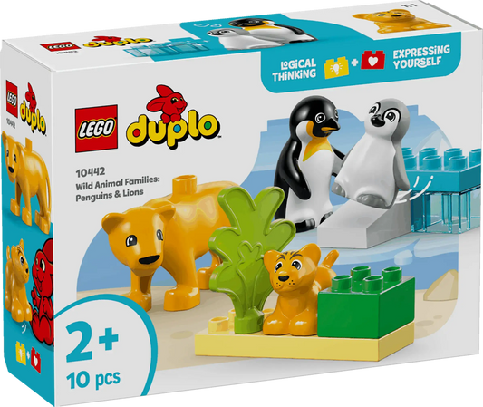 Duplo Wild Animal Families: Explore Penguins & Lions Together Toys & Games > Toys > Construction Toys > Interlocking Blocks > LEGO > LEGO Duplo
