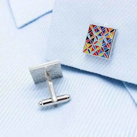 Enamel Art Cufflinks - Unique Handcrafted Accessories Cufflinks