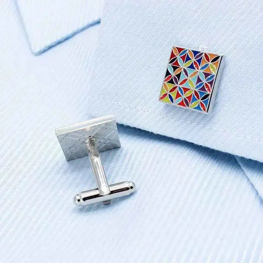 Enamel Art Cufflinks - Unique Handcrafted Accessories Cufflinks