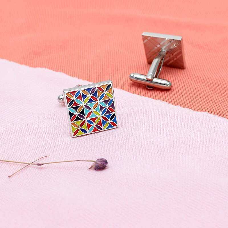 Enamel Art Cufflinks - Unique Handcrafted Accessories Cufflinks