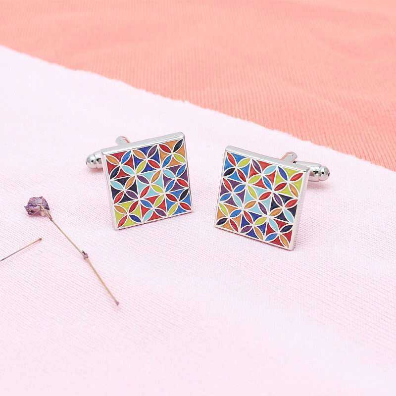 Enamel Art Cufflinks - Unique Handcrafted Accessories Cufflinks