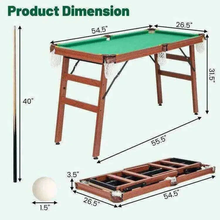 Folding Billiards Table Set with Adjustable Foot Home & Garden