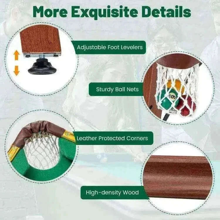 Folding Billiards Table Set with Adjustable Foot Home & Garden