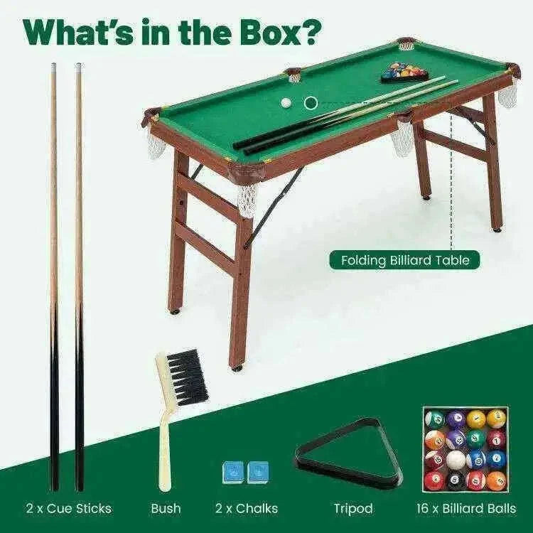 Folding Billiards Table Set with Adjustable Foot Home & Garden