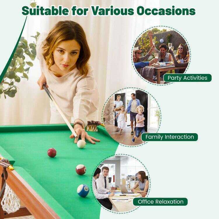 Folding Billiards Table Set with Adjustable Foot Home & Garden