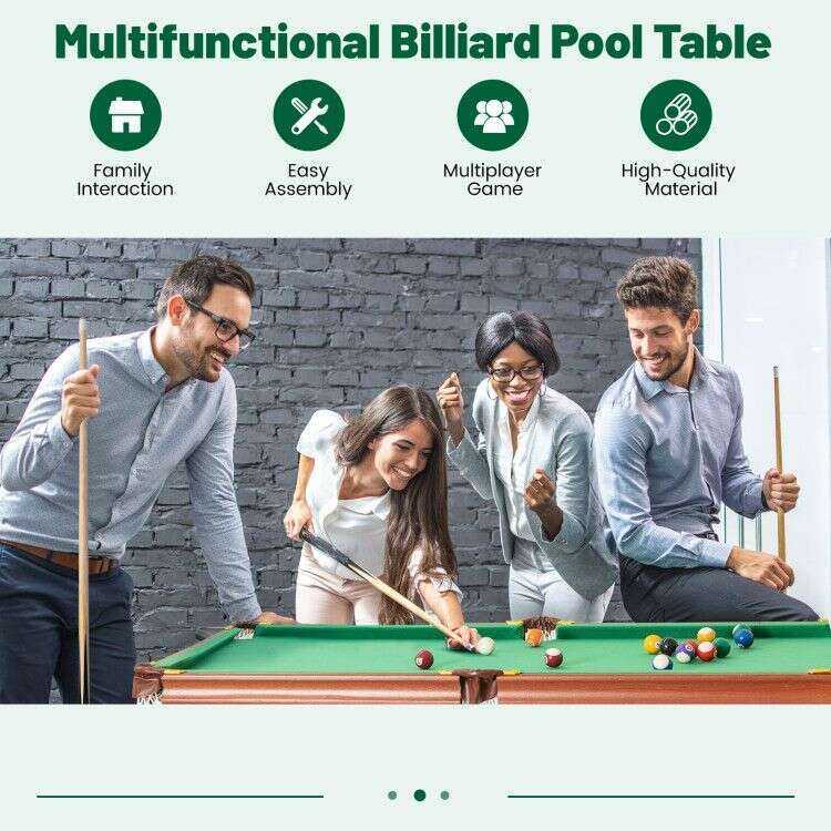 Folding Billiards Table Set with Adjustable Foot Home & Garden