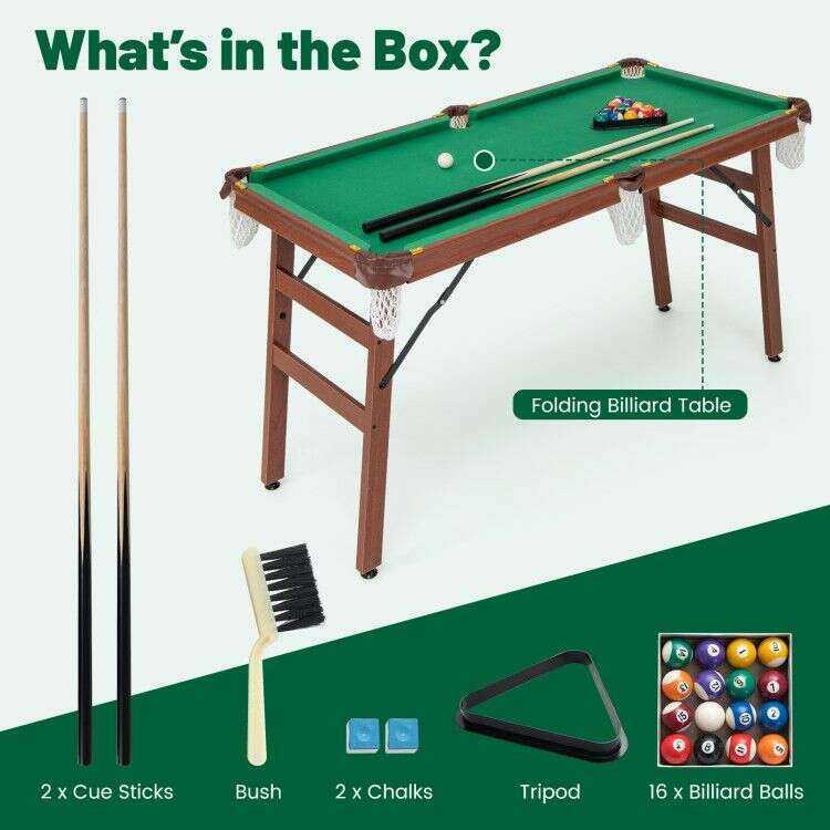 Folding Billiards Table Set with Adjustable Foot Home & Garden
