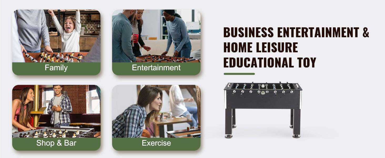 Foosball Table Game 55in Soccer Tabletop