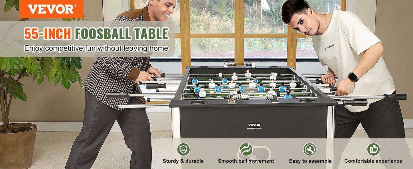 Foosball Table Game 55in Soccer Tabletop