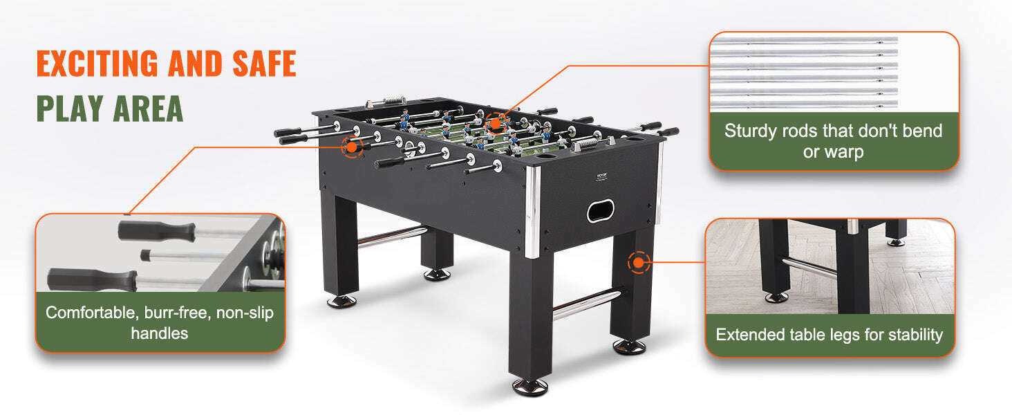 Foosball Table Game 55in Soccer Tabletop