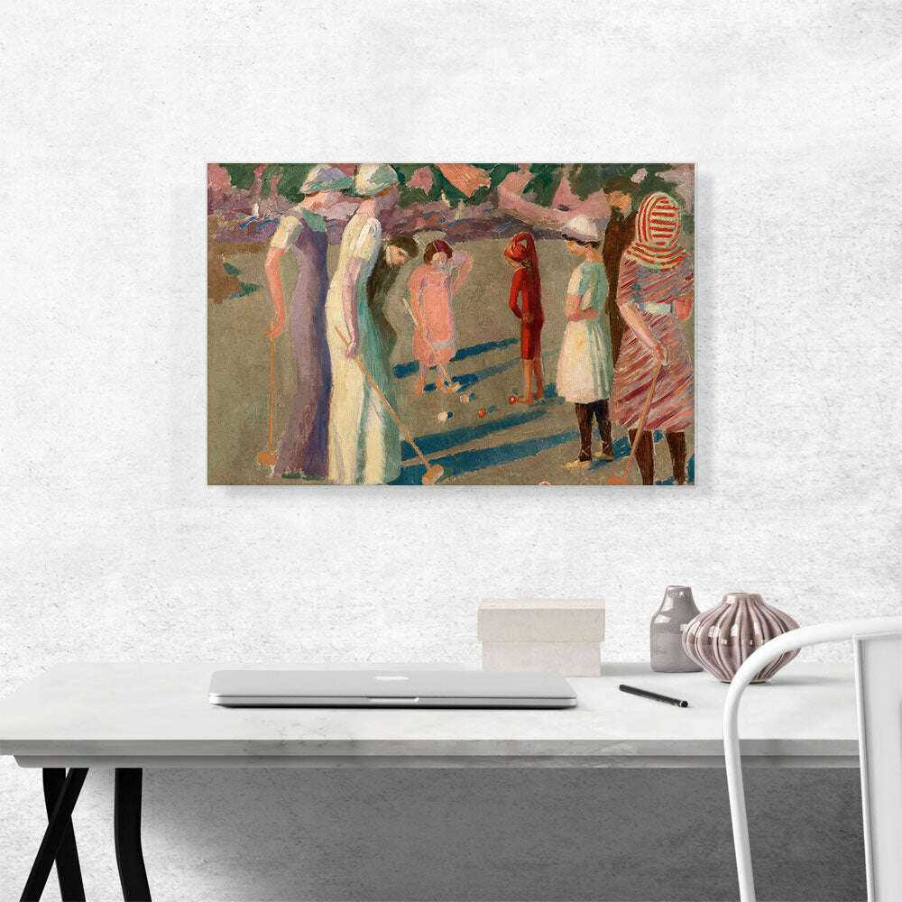 Game Of Croquet In Trestrignel Home & Garden