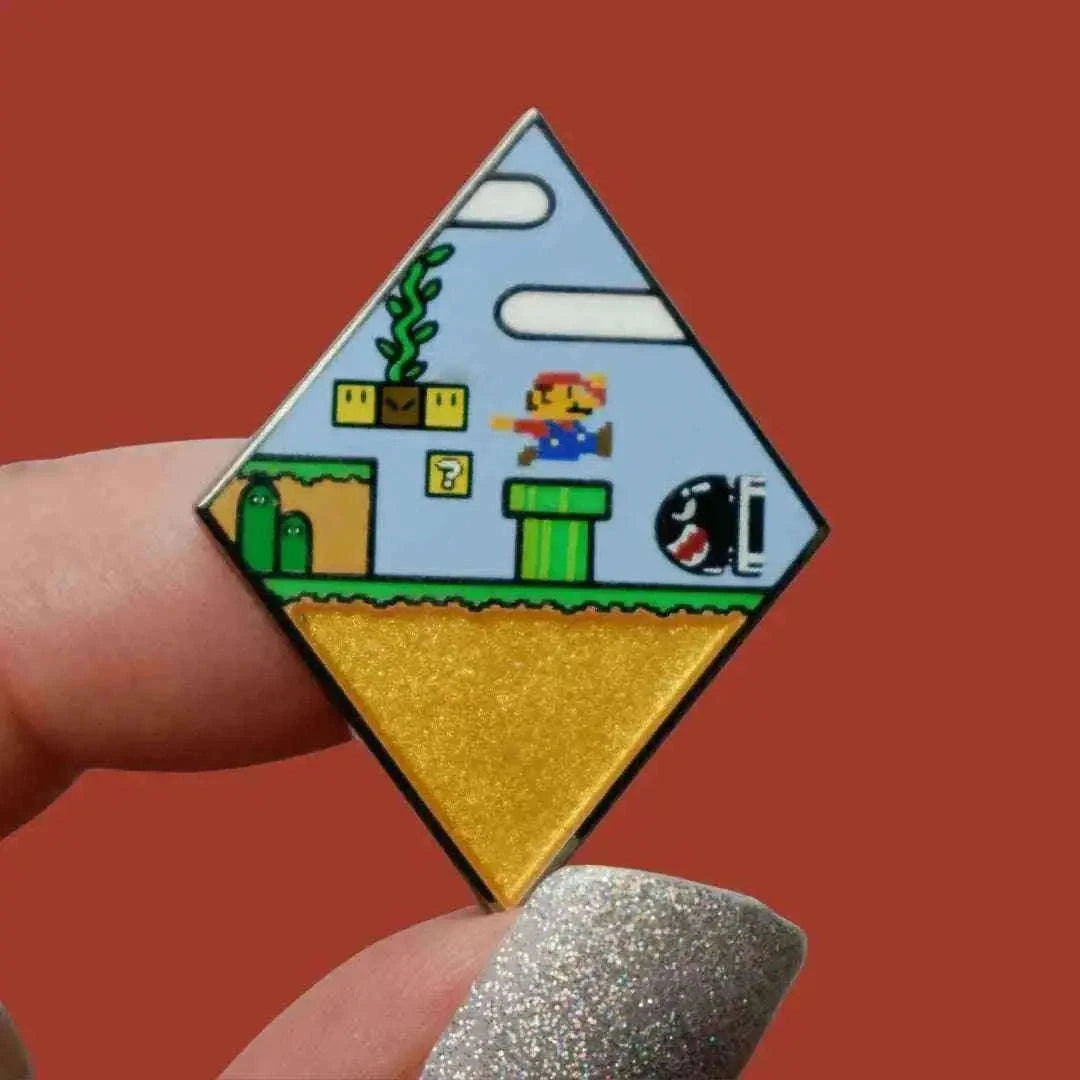 Game World Enamel Plate - Perfect for Gamers and Collectors Enamel Pin