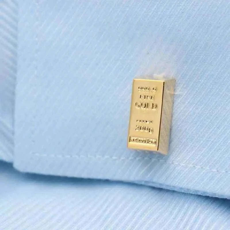 Gold Bar Cufflinks - Elegant Accessories for Distinguished Style Cufflinks