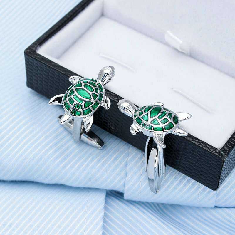 Green Turtle Cufflinks - Stylish Ocean-Inspired Accessories Cufflinks