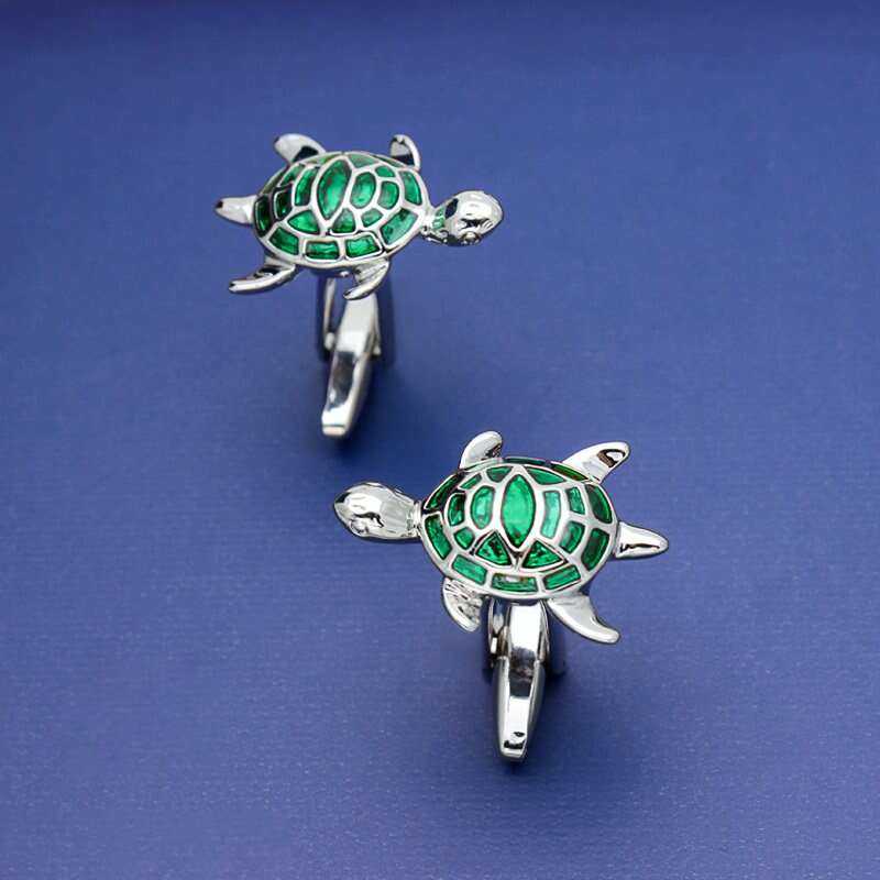 Green Turtle Cufflinks - Stylish Ocean-Inspired Accessories Cufflinks