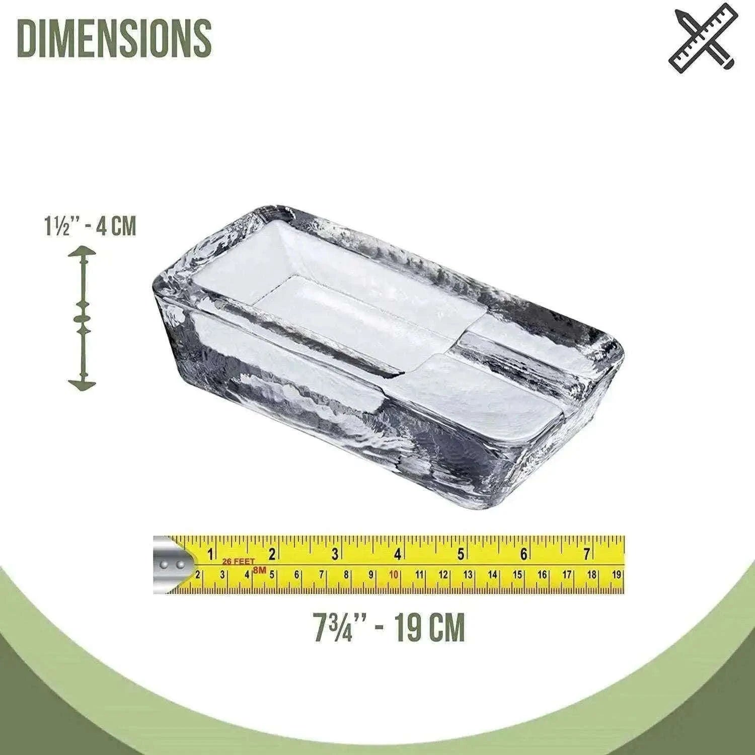 Handmade Crystal Glass Ashtray - Windproof Design and Heavyweight Home Decor