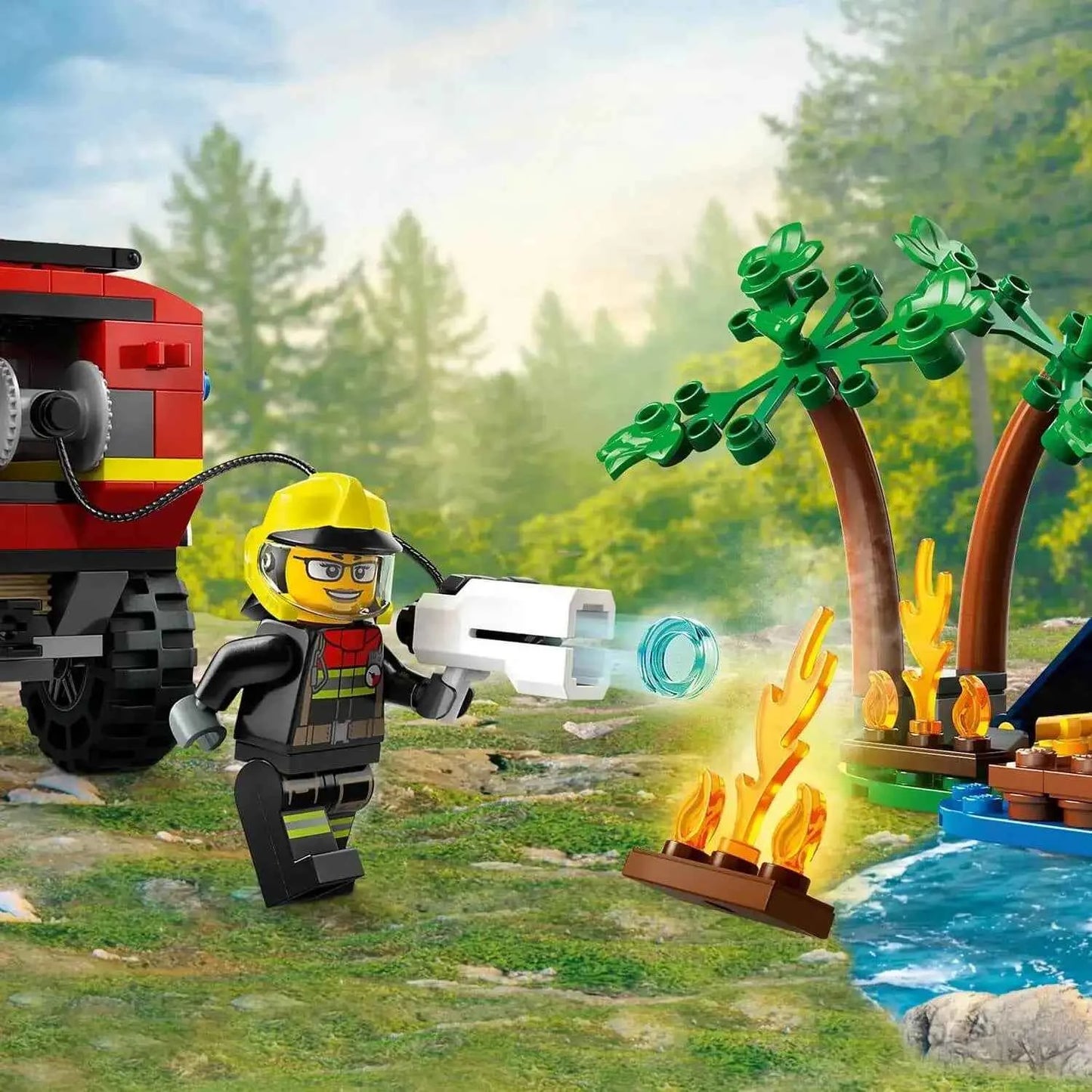 Lego City 4x4 Fire Truck with Rescue Boat Toys & Games > Toys > Construction Toys > Interlocking Blocks > LEGO > LEGO City