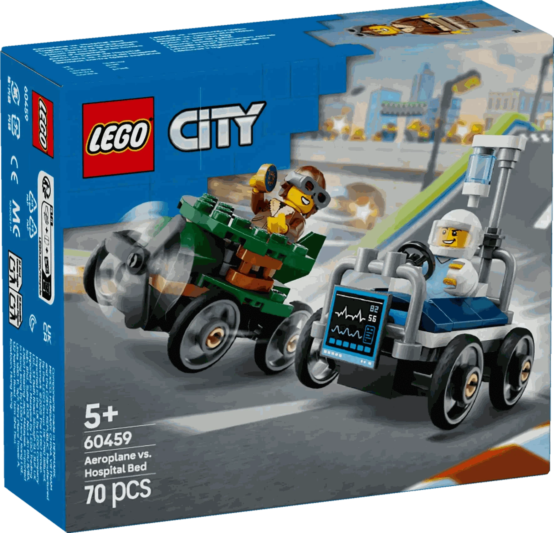 Lego City Airplane Vs. Hospital Bed Race Car Pack Toys & Games > Toys > Construction Toys > Interlocking Blocks > LEGO > LEGO City