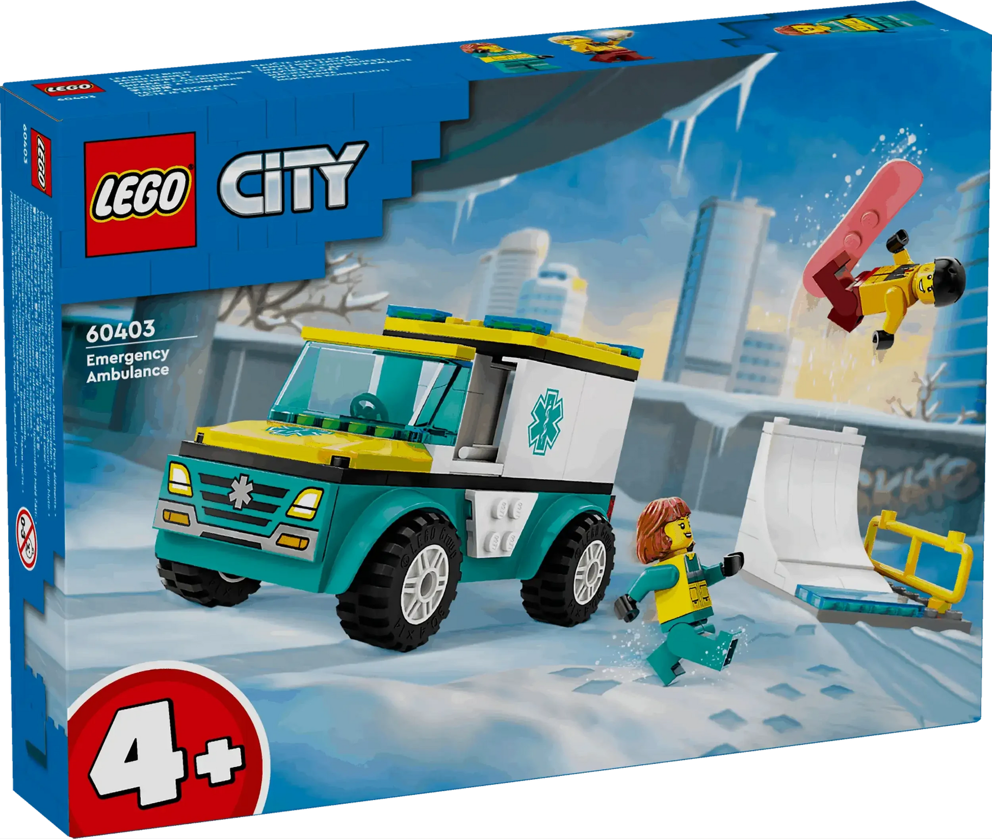 Lego City Emergency Ambulance and Snowboarder Toys & Games > Toys > Construction Toys > Interlocking Blocks > LEGO > LEGO City