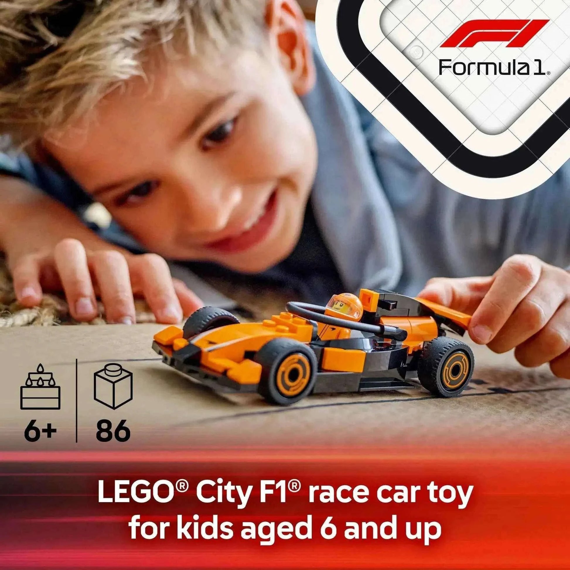 Lego City F1 Driver with McLaren Race Car Toys & Games > Toys > Construction Toys > Interlocking Blocks > LEGO > LEGO City