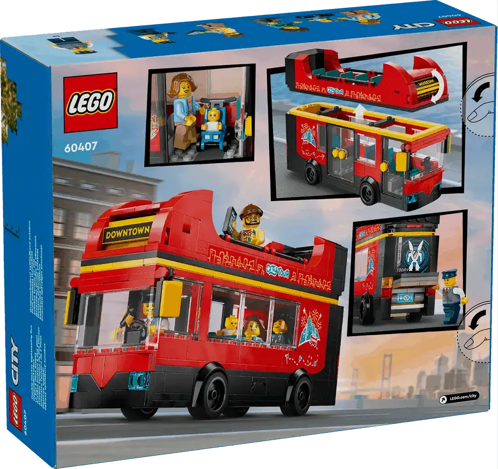 Lego City Red Double-Decker Sightseeing Bus Toys & Games > Toys > Construction Toys > Interlocking Blocks > LEGO > LEGO City