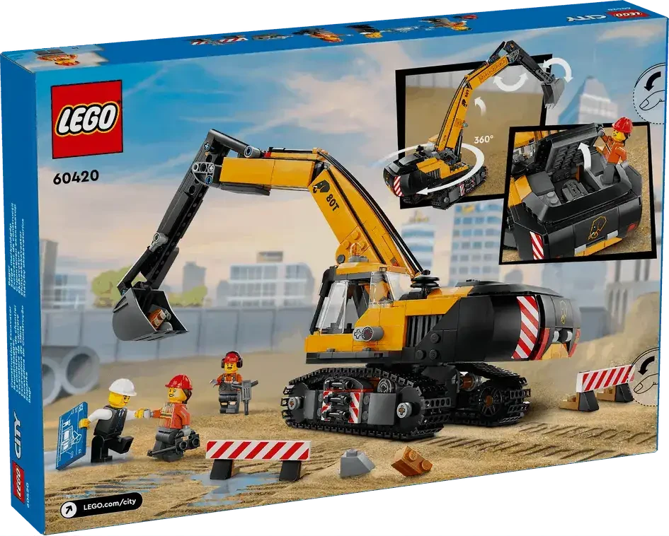 Lego City Yellow Construction Excavator Toys & Games > Toys > Construction Toys > Interlocking Blocks > LEGO > LEGO City
