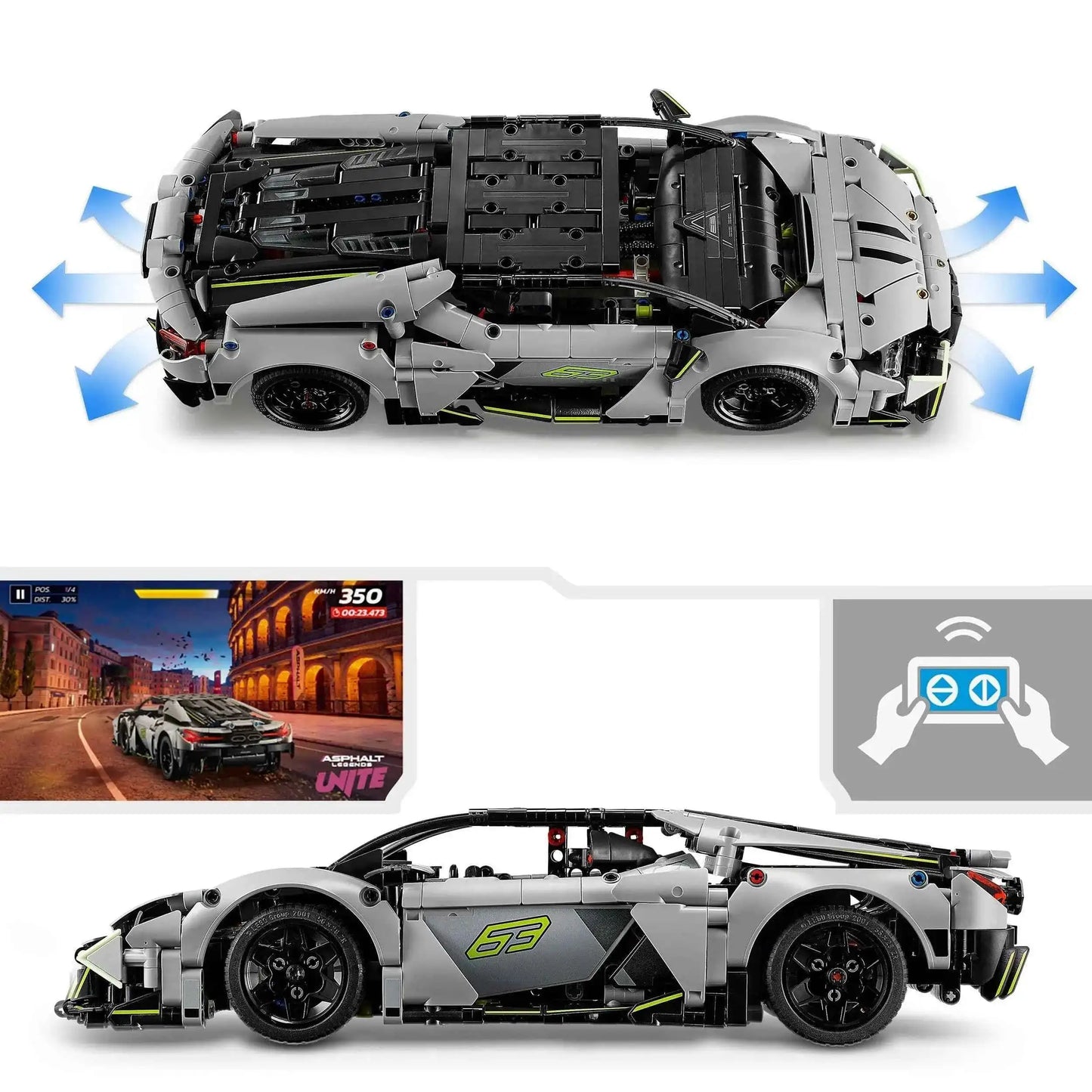 Lego Technic Lamborghini Revuelto Super Sports Car Toys & Games > Toys > Construction Toys > Interlocking Blocks > LEGO > LEGO Technic
