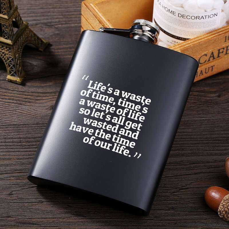 Life's Waste of Time Flask for Your Daily Adventures Drinkware