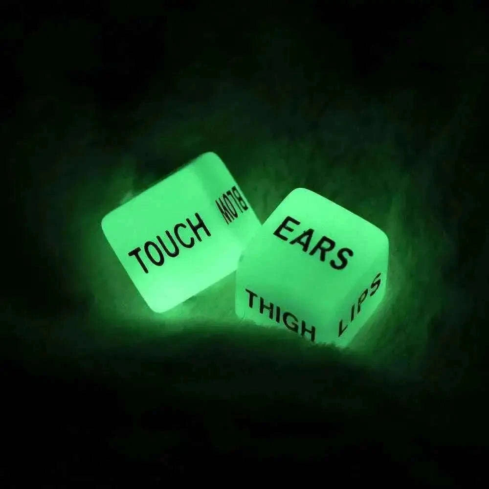 Love Sex Dice Glow in Dark - 1 Pair Funny Adult Toy Bath & Beauty