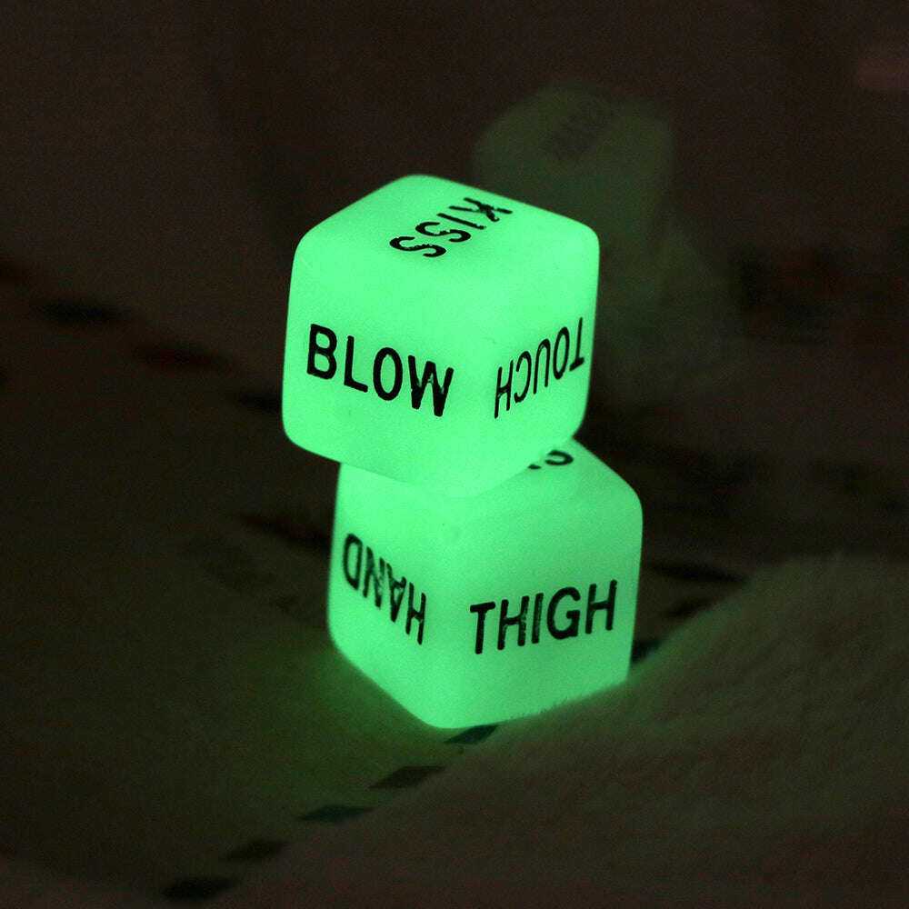 Love Sex Dice Glow in Dark - 1 Pair Funny Adult Toy Bath & Beauty