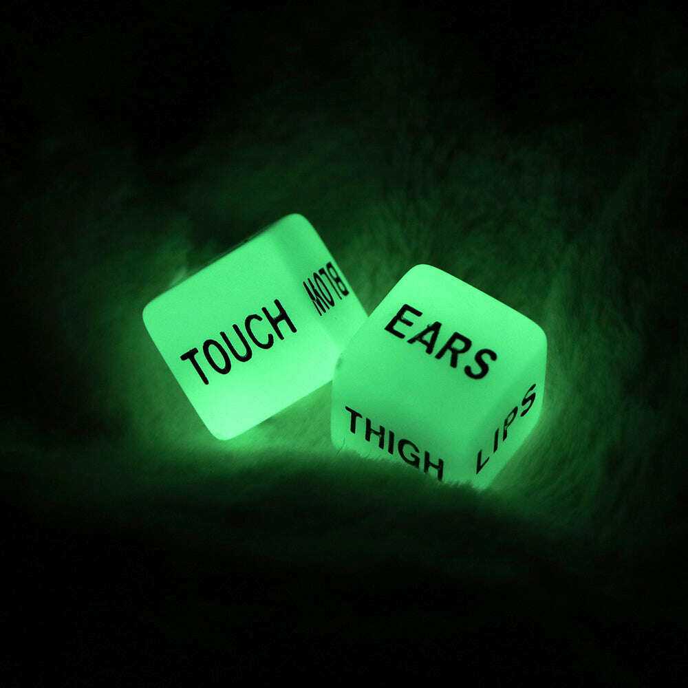 Love Sex Dice Glow in Dark - 1 Pair Funny Adult Toy Bath & Beauty