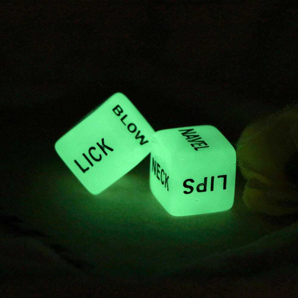 Love Sex Dice Glow in Dark - 1 Pair Funny Adult Toy Bath & Beauty