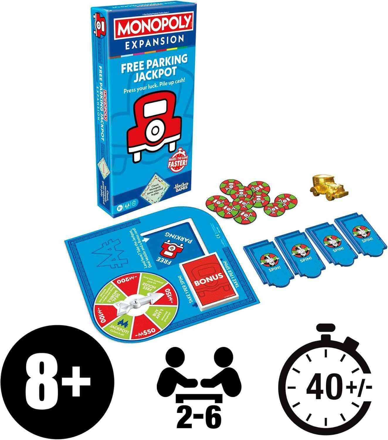 Monopoly Classic & Expansions Free Parking Jackpot Expansion Pack