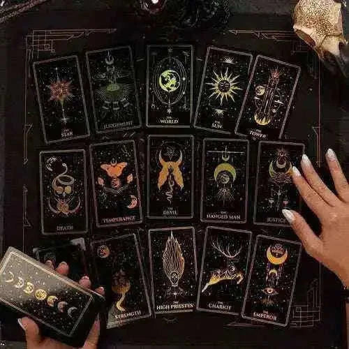 Moonlight Tarot Cards Gold Rainbow Foil Adults