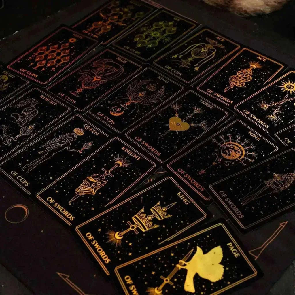 Moonlight Tarot Cards Gold Rainbow Foil Adults