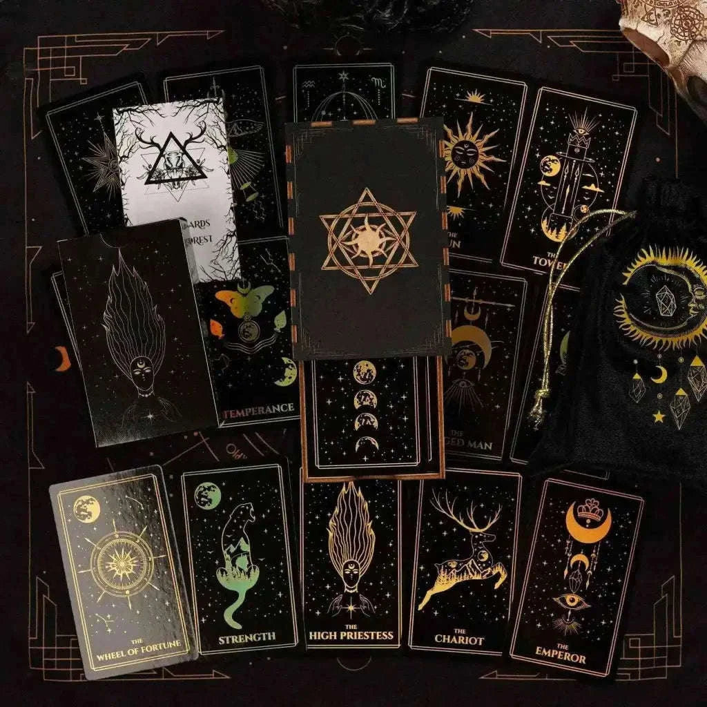 Moonlight Tarot Cards Gold Rainbow Foil Adults