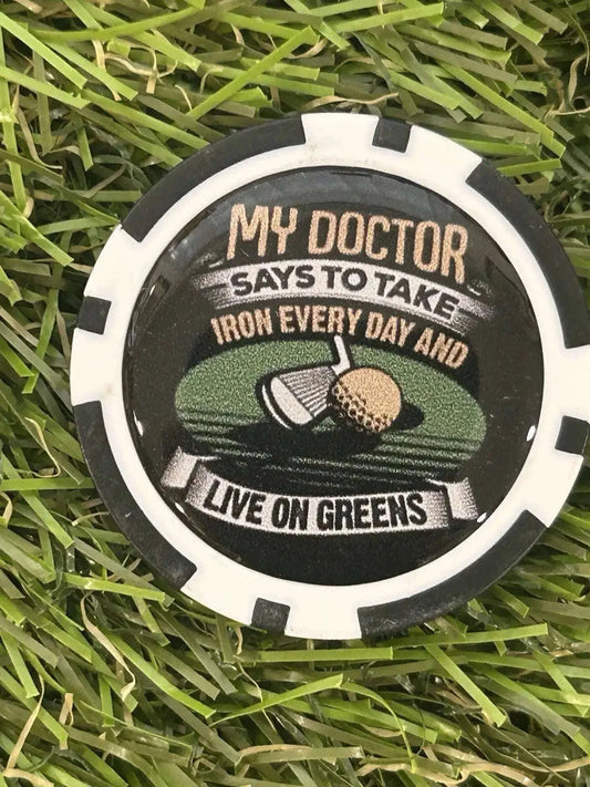 My doctor says… - Magnetic Clay Poker Chip