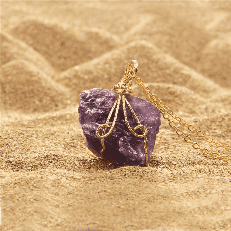 Natural Gemstone Chakra Necklace - Energy Healing Crystal Pendant Tech Accessories