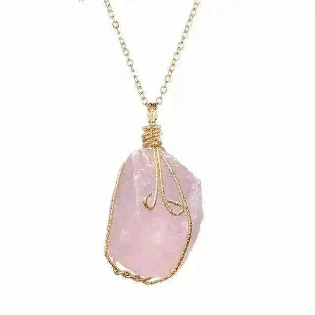 Natural Gemstone Chakra Necklace - Energy Healing Crystal Pendant Tech Accessories