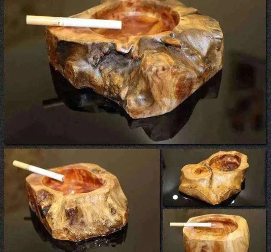 Natural Wooden Ashtray for Stylish Smoking Experience Kitchen