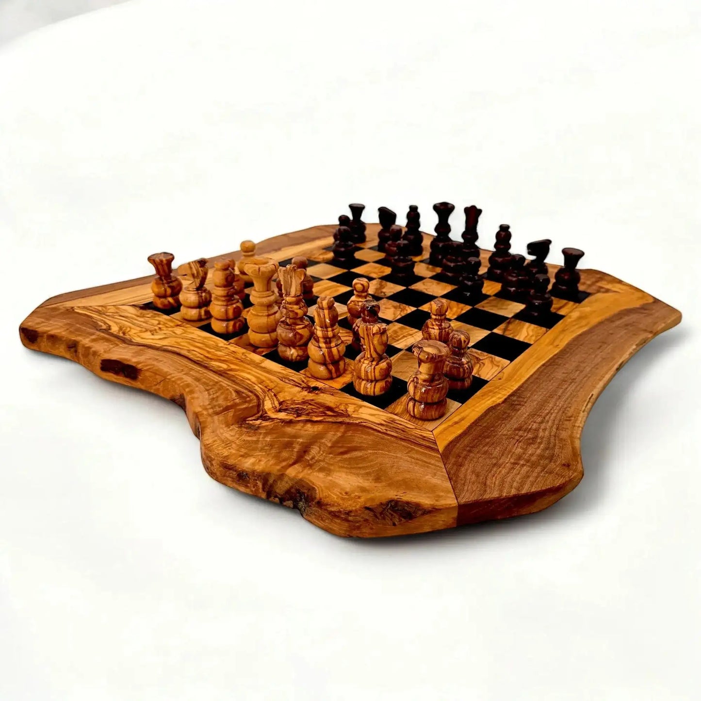 Olive Wood Chess Board (board only)