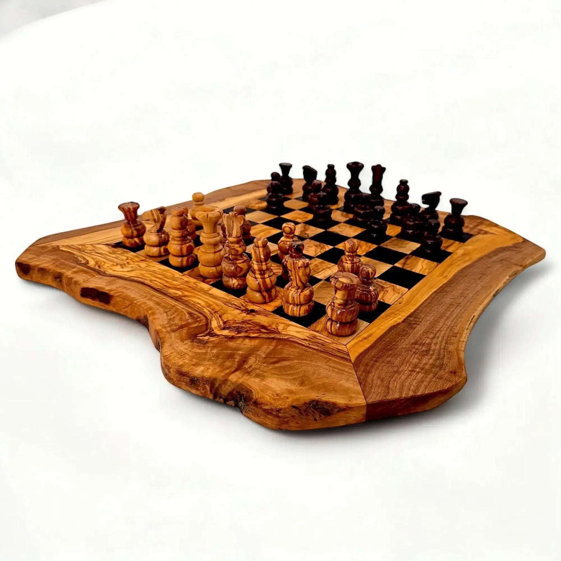 Olive Wood Chess Board (board only)
