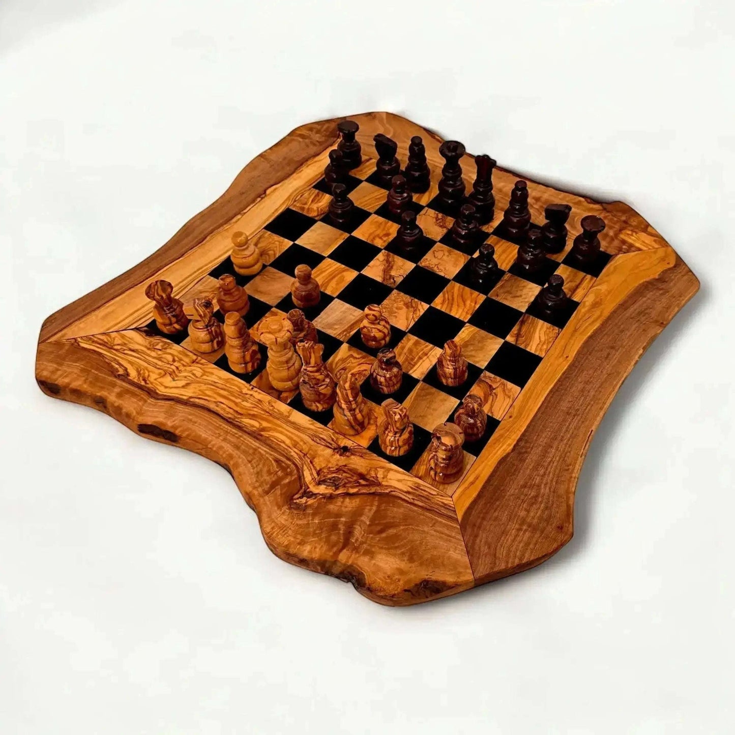 Olive Wood Chess Board (board only)